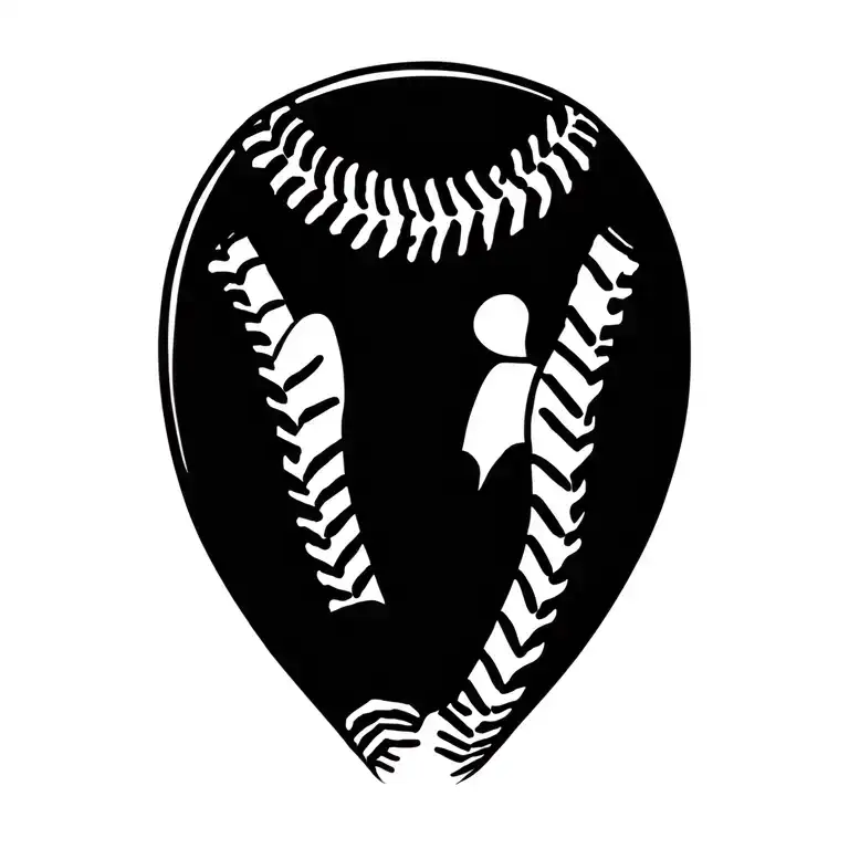 Baseball Family Love Symbol