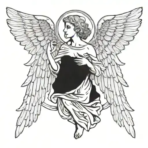 An Angel Painting His Wings