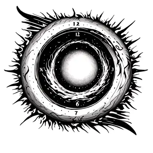 Black Hole With Watch Surrounded