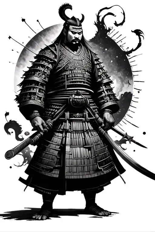Samurai Stands At Full Height