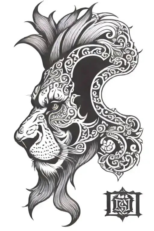 Half Lion Half Skull
