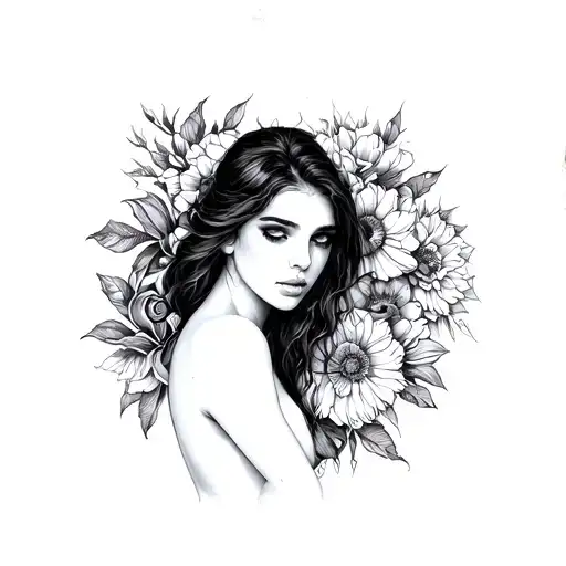 Beautiful Half Naked Girl