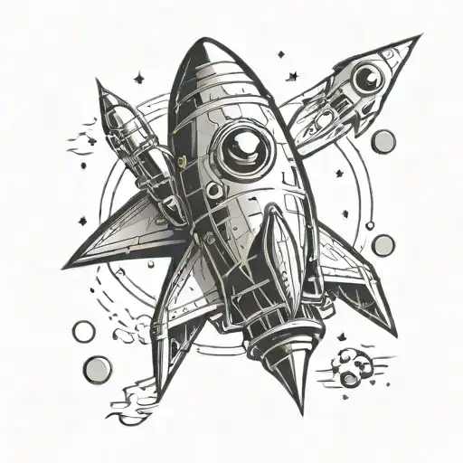 Space Rocket Caricatura