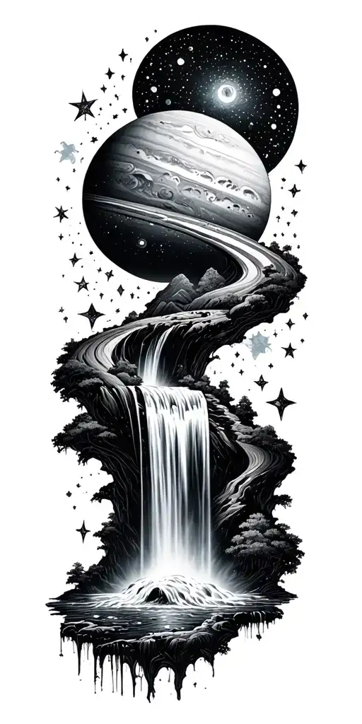 A Waterfall Of Stars And Planets