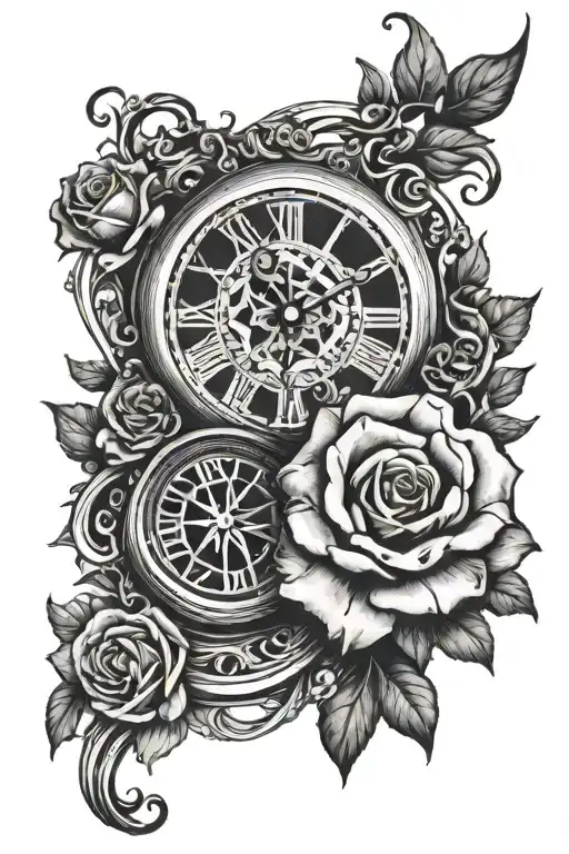 A Clock Being Twisted To Represent The Phrase 'Never Dies What Is Not Forgotten'