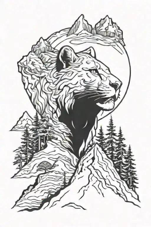 Mountain And Lion