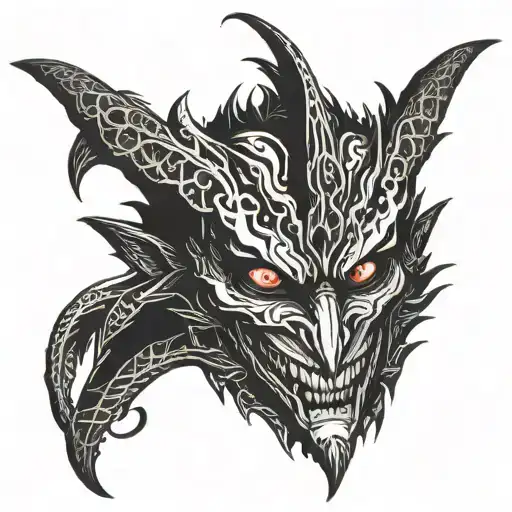 Joker's Eyes And Kali Linux Dragon