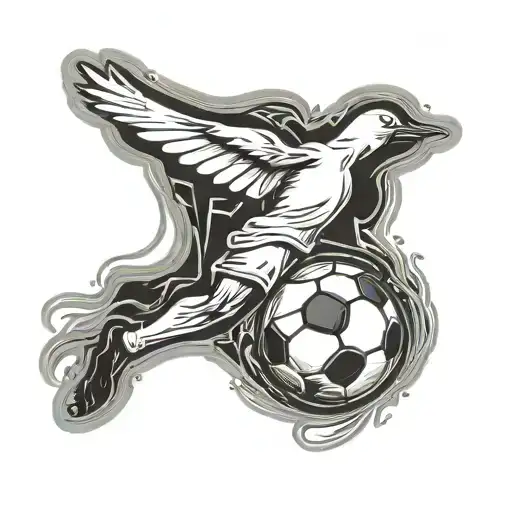 A Soccer Player Kicking A Ball That Transforms Into A Dove Symbolizing Peace