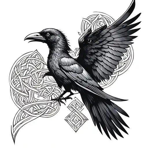 Celtic Knots Ravens