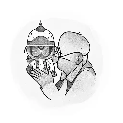 Grandfather With A Baby