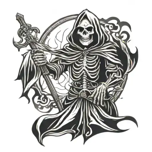 Grim Reaper Skeleton