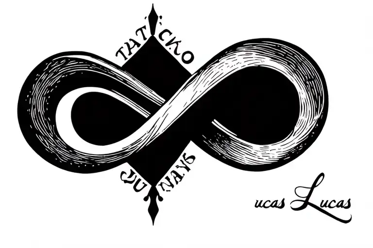 Infinity Symbol Made From The Names Journey And Lucas