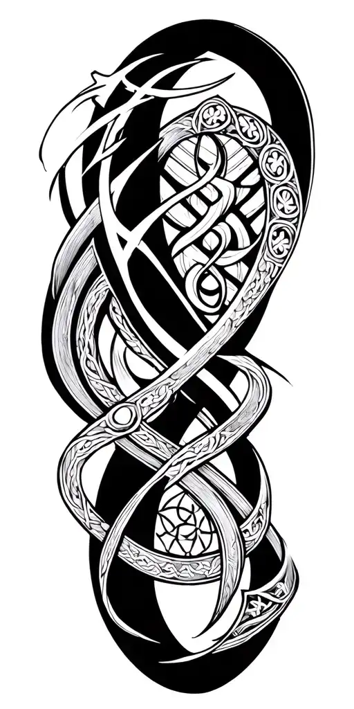 Norse Runes Intertwined