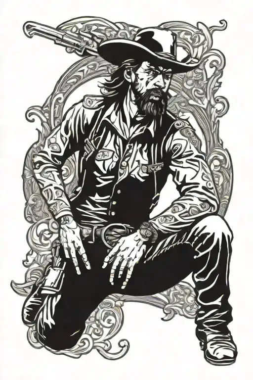 Western Style Outlaw Cowboy