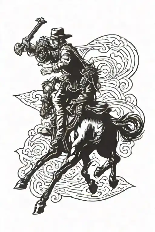 Western Cowboy Outlaw Cowboy Riding