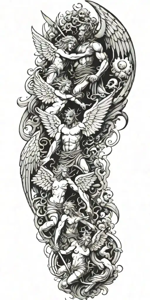 Heaven Angels Vs Demon