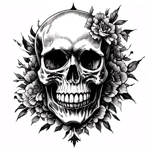 Skull Hand Tattoo Design