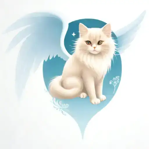 Persian Cat With Angel Wings