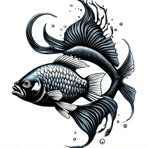 Aquarius And Pisces Fish Swimming