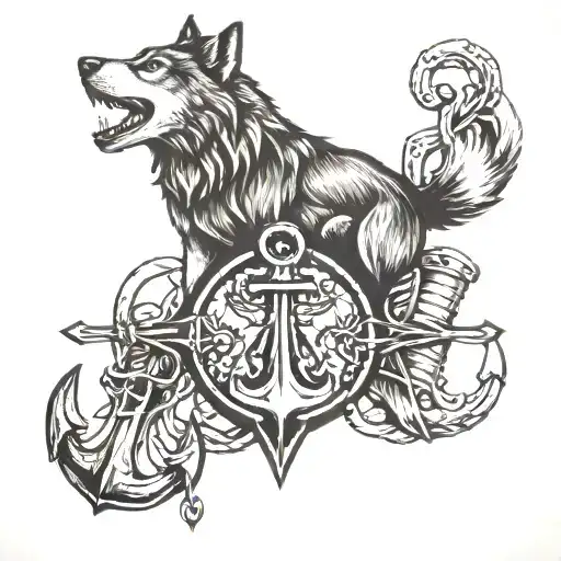 Wolf And Anchor Hanging