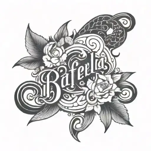 Incorporate Rafaela's Name In Elegant Lettering With A Design Inspired By Her Favorite Hobby
