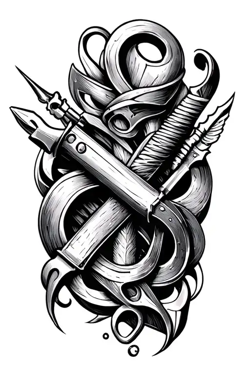 Metal Tools Intertwined