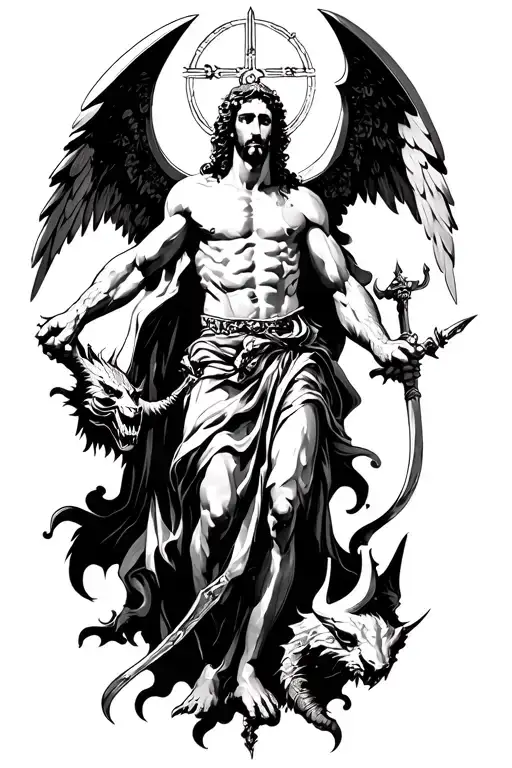 Saint Micheal Slaying The Devil