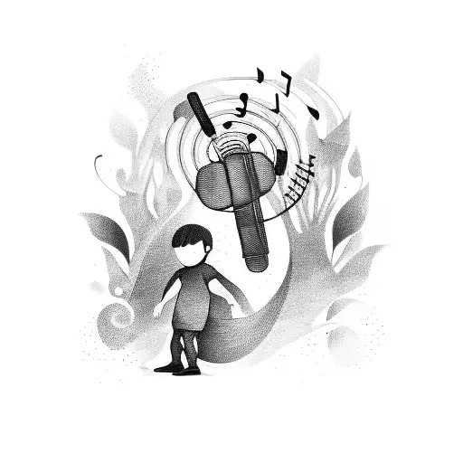 A Child Connected To Music