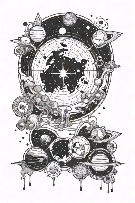 A Galaxy Map Featuring Iconic Planets From World Of Warcraft