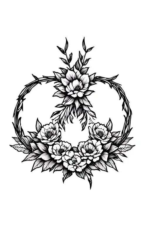 Wreath Tattoo Design Featuring