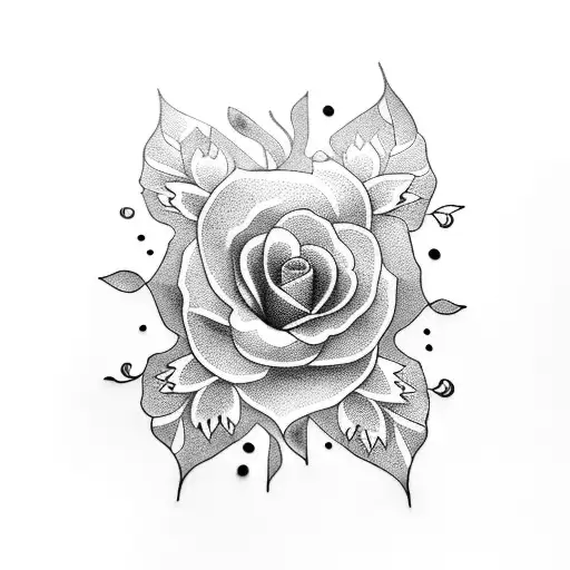 Moon With Paper Flowers