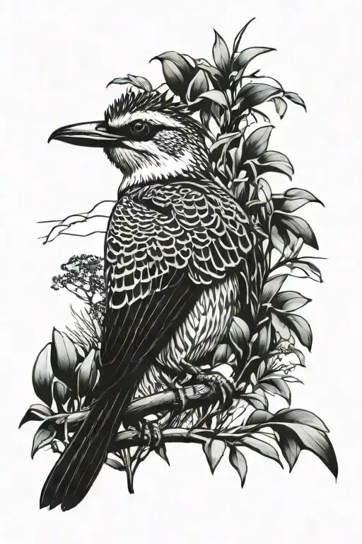 Sydney Opera House Surrounded By Eucalyptus Trees And A Kookaburra