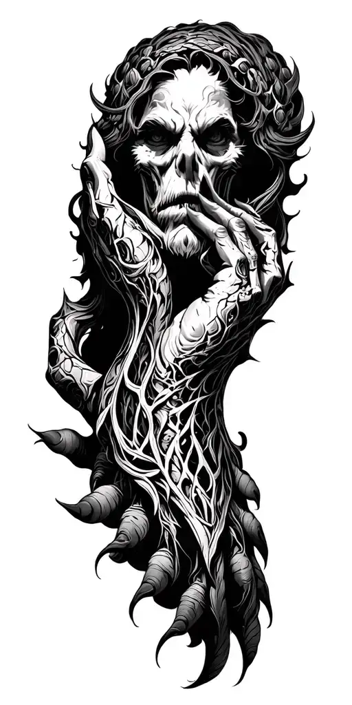 Mythical Uroboros Pushes The Hand