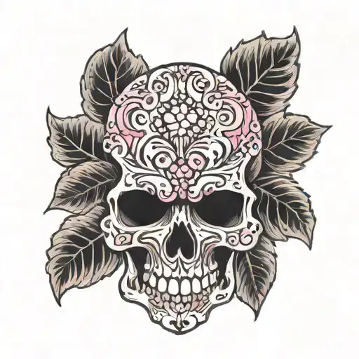 Dark Pink Skull