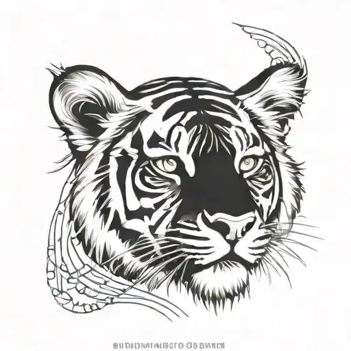 Tiger And Roman Numerals