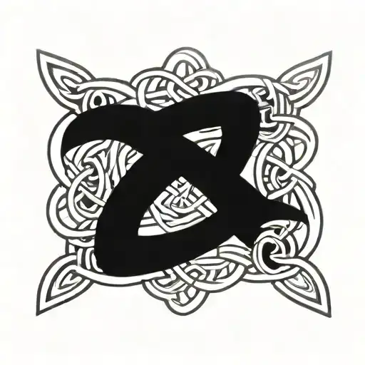 Celtic Dara Knot At The Center Of A Zia Symbol
