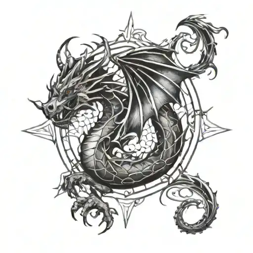 Dragon Made Of Stained Glass