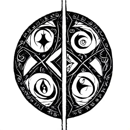 Old Norse Runes Engraved