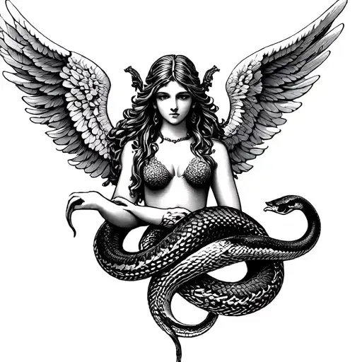 Something To Go With The Angel And Snake Theme