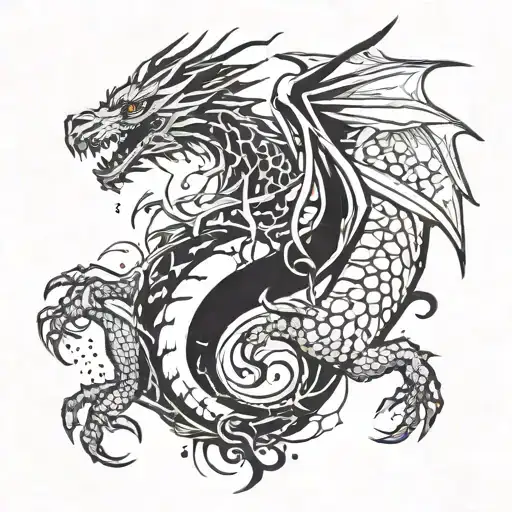 Combine Trash Polka Elements With A Dragon Motif