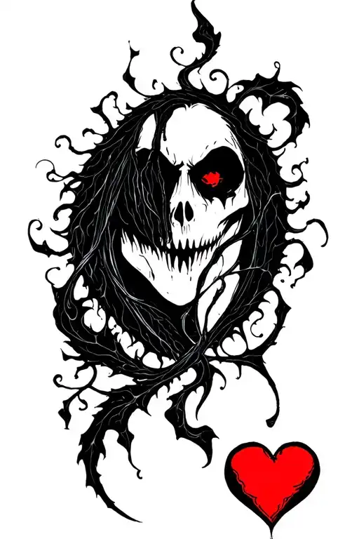 Vampire Symbol With A Heart