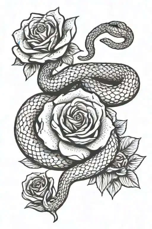 Snake And Rose