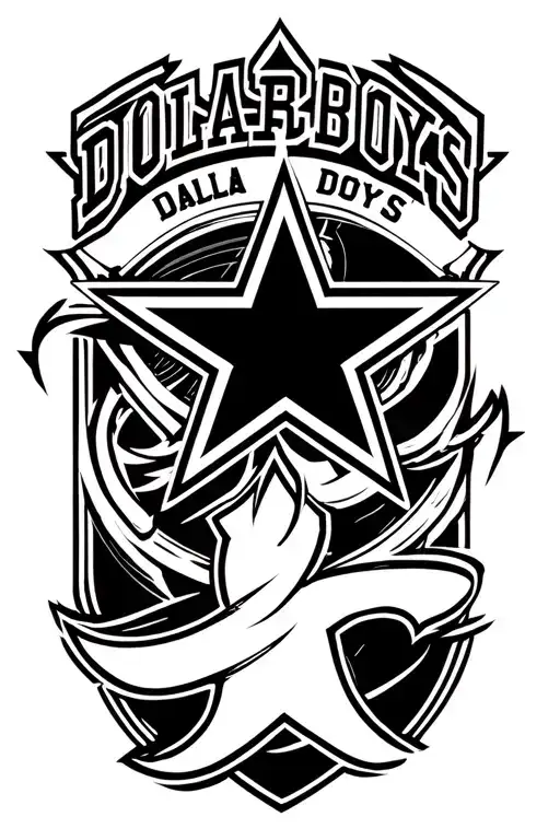 Dallas Cowboys Logo Incorporated Into The Design