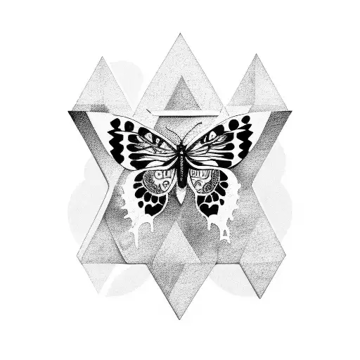 Arctic Monkeys Album Cover Incorporating A Butterfly And Blackwork Style
