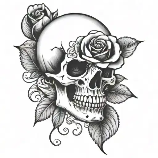 Skull And Rose