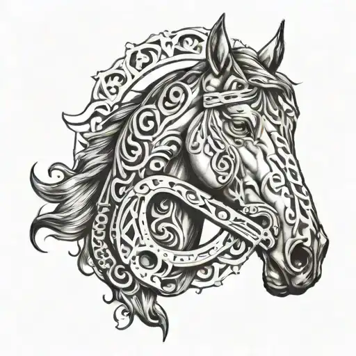 Pistol And Horse Shoe