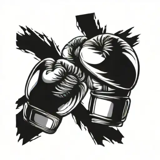 Boxing Gloves Into The Ring