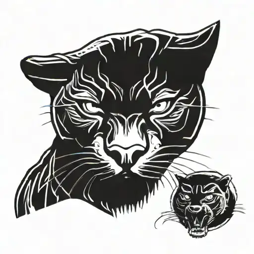 A Full Black Panther Looking Ahead With An Intimidating And Angry Look