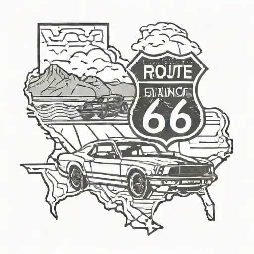 Usa Car Route 66 Road Trip