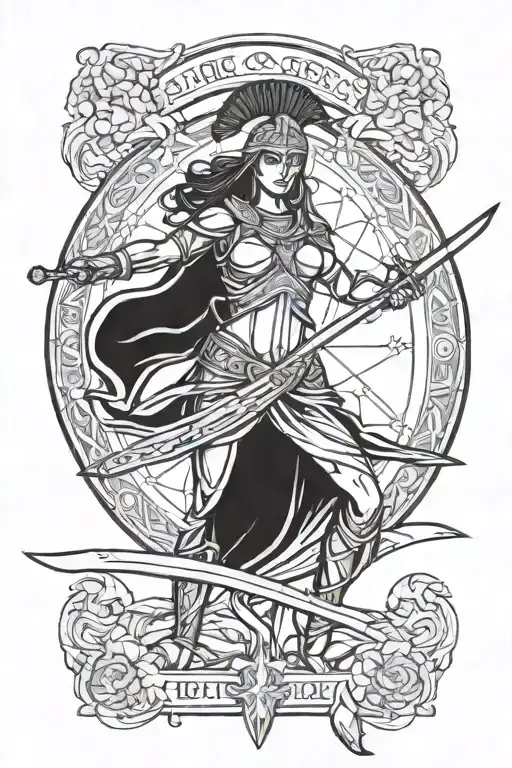 Spartan Goddess With A Sword